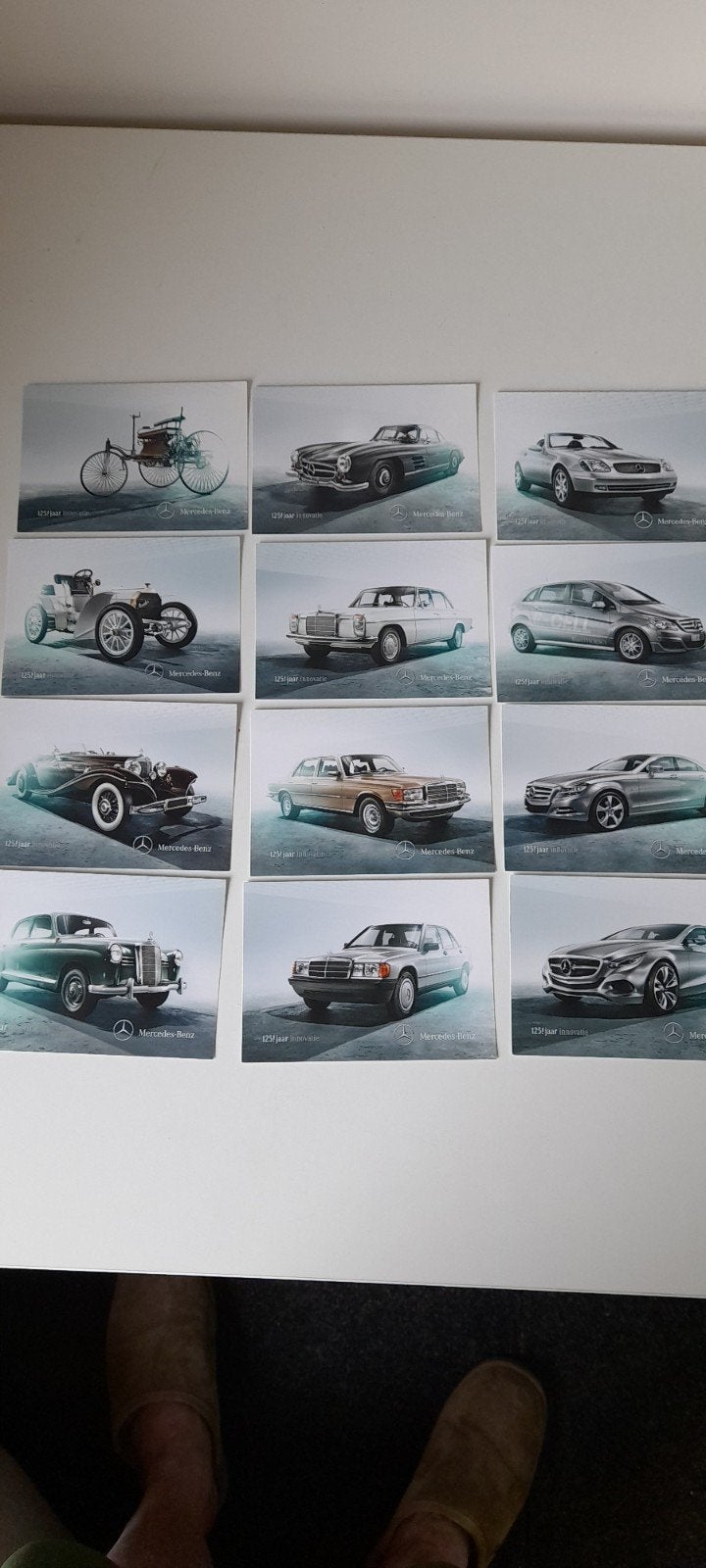 12 prachtige Mercedes-Benz ansichtkaarten, Verzamelen, Automerken, Motoren en Formule 1, Ophalen of Verzenden, Nieuw, Auto's