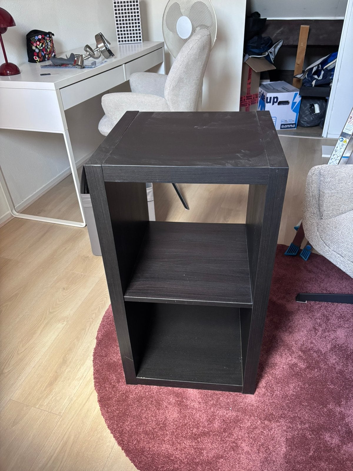 Zwarte ikea kallax 2 vakken, Ophalen, Zo goed als nieuw