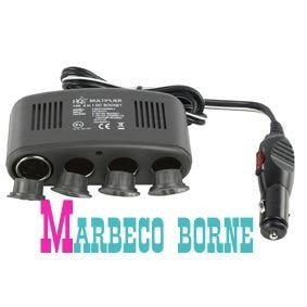 Auto verdeel adapter,Splitter met 4 aansteker uit,1x USB out, Ophalen, Nedis, Nieuw, Marbeco