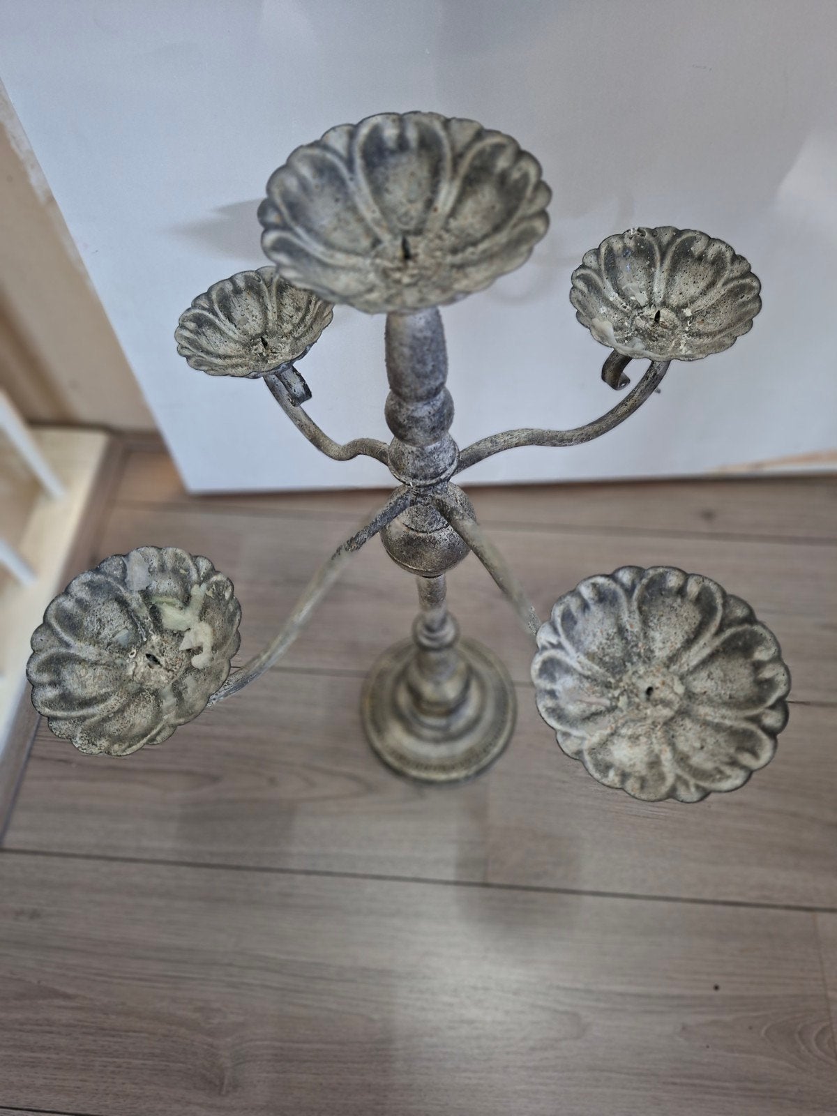 brocante  kaarsen kandelaar, Ophalen, Overige materialen