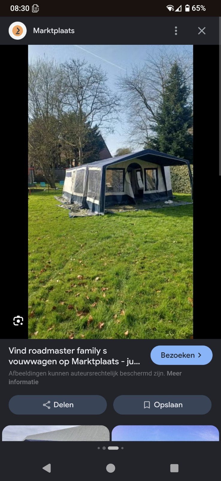 Roadmaster Familie S voortent en luifel, Ophalen