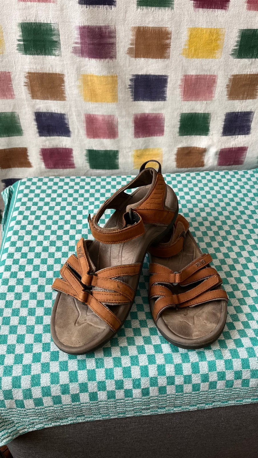 Teva leren sandalen maat 40, Bruin, Gedragen, Sandalen of Muiltjes, Ophalen of Verzenden