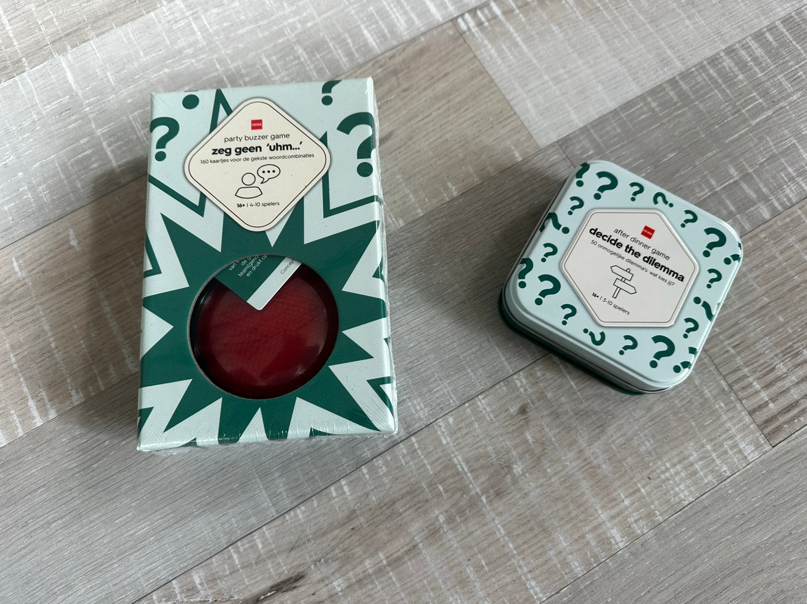 2 gezelschapsspellen Hema, Vijf spelers of meer, Ophalen of Verzenden, Zo goed als nieuw