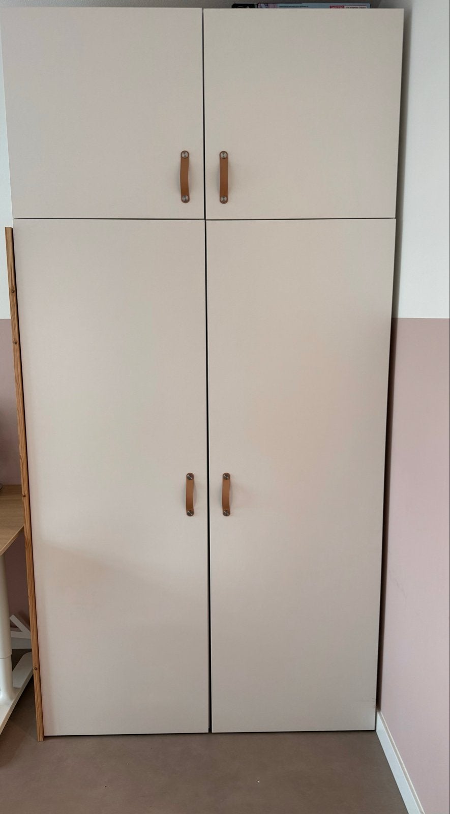 2 IKEA Platsa kledingkasten met leren handgrepen, Ophalen, Overige materialen, Gebruikt, 200 cm of meer
