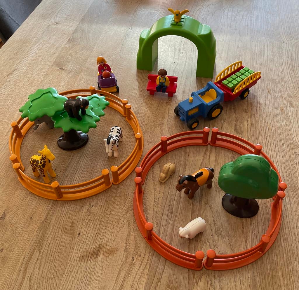Playmobil 1.2.3 Grote dierentuin, Ophalen of Verzenden, Zo goed als nieuw, Jongen of Meisje