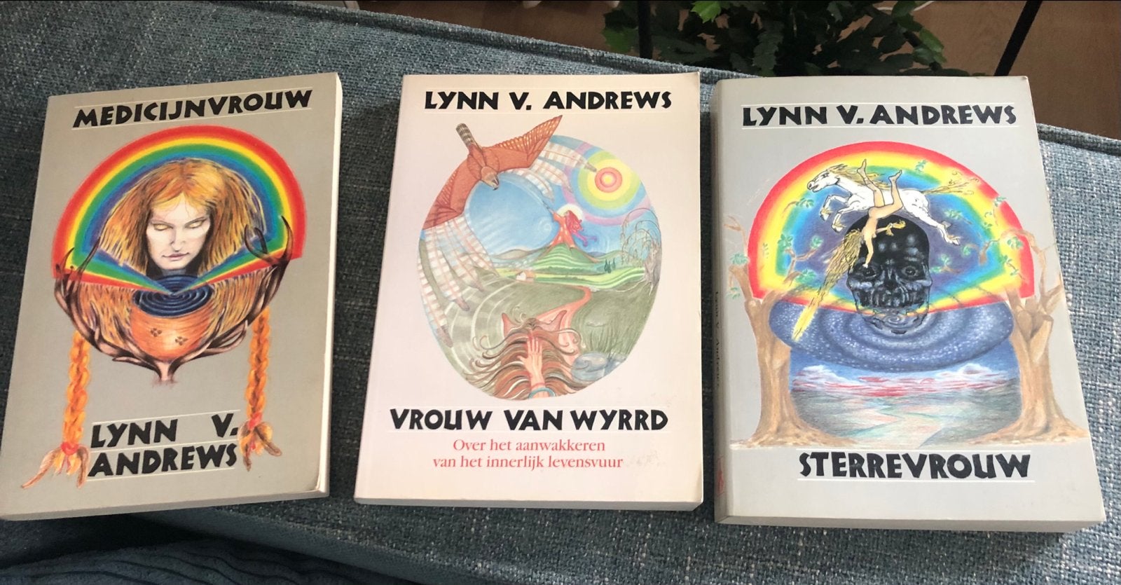 Lynn V. Andrews Boeken Set: Medicijnvrouw, Vrouw van Wyrrd,, Boeken, Ophalen of Verzenden, Gelezen, Spiritualiteit algemeen, Verhaal of Roman