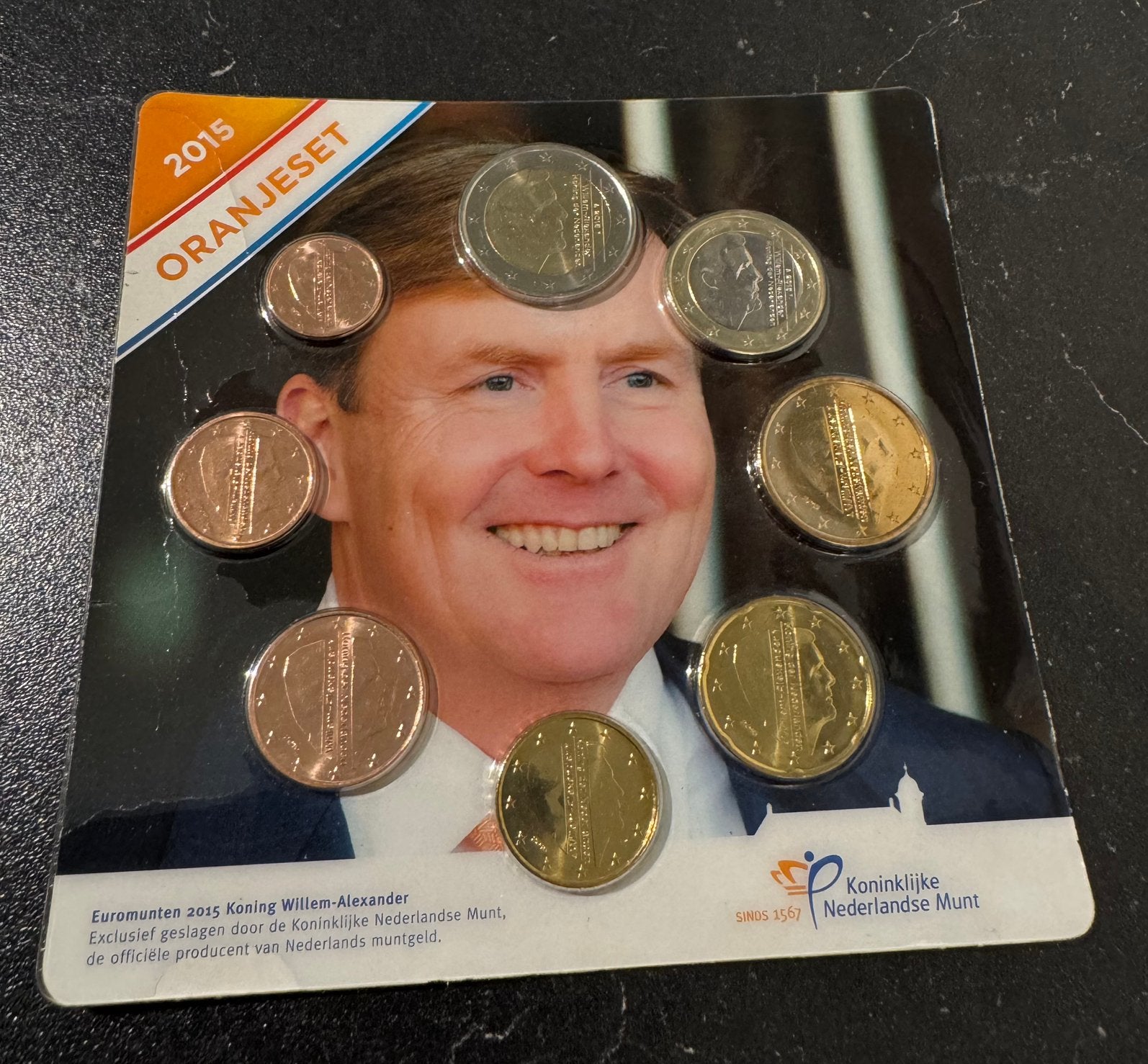 Koningsdag oranje set 2015 Koning Willem-Alexander Maxima, Ophalen of Verzenden, Euro's