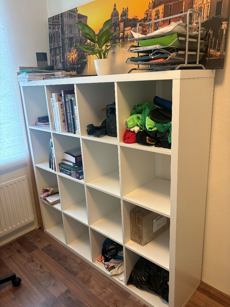 Witte Kallax kast Ikea, Ophalen, Gebruikt, 100 tot 150 cm, 100 tot 150 cm