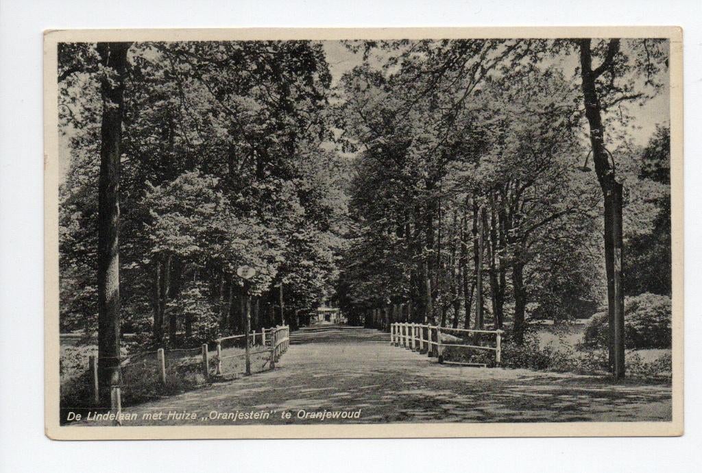 Oranjewoud. De Lindelaan met Huize "Oranjestein".  (1926), Verzenden, 1920 tot 1940, Gelopen, Friesland