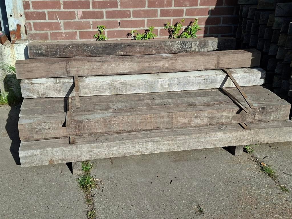 Hardhouten balken | hardhouten palen, Tuin en Terras, Palen, Balken en Planken, Zo goed als nieuw, Palen, Minder dan 180 cm, Hardhout