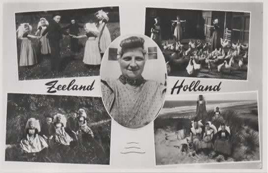 Zeeland Walcheren Zuid-Beveland klederdracht 5 luik, Verzenden, 1940 tot 1960, Ongelopen, Zeeland