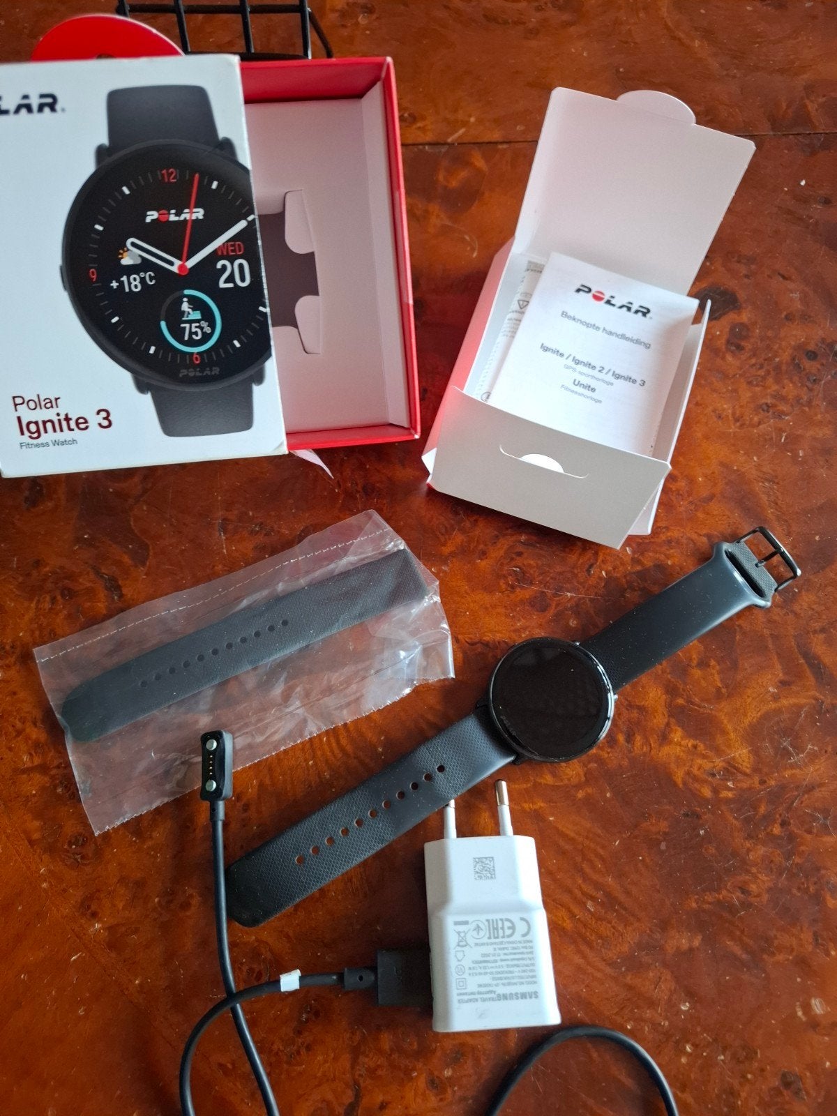 Polar Ignite 3 GPS Sporthorloge, Zwart, Ophalen of Verzenden, Zo goed als nieuw, Waterdicht