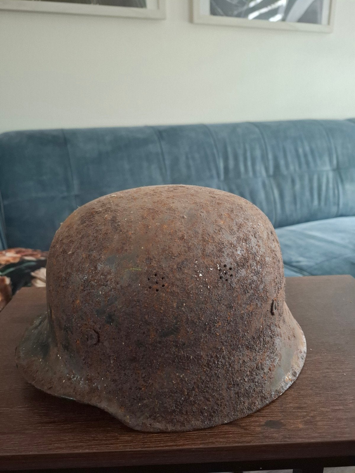 Ww2 duitse helm, Verzamelen, Militaria | Tweede Wereldoorlog, Ophalen of Verzenden, Duitsland, Helm of Baret