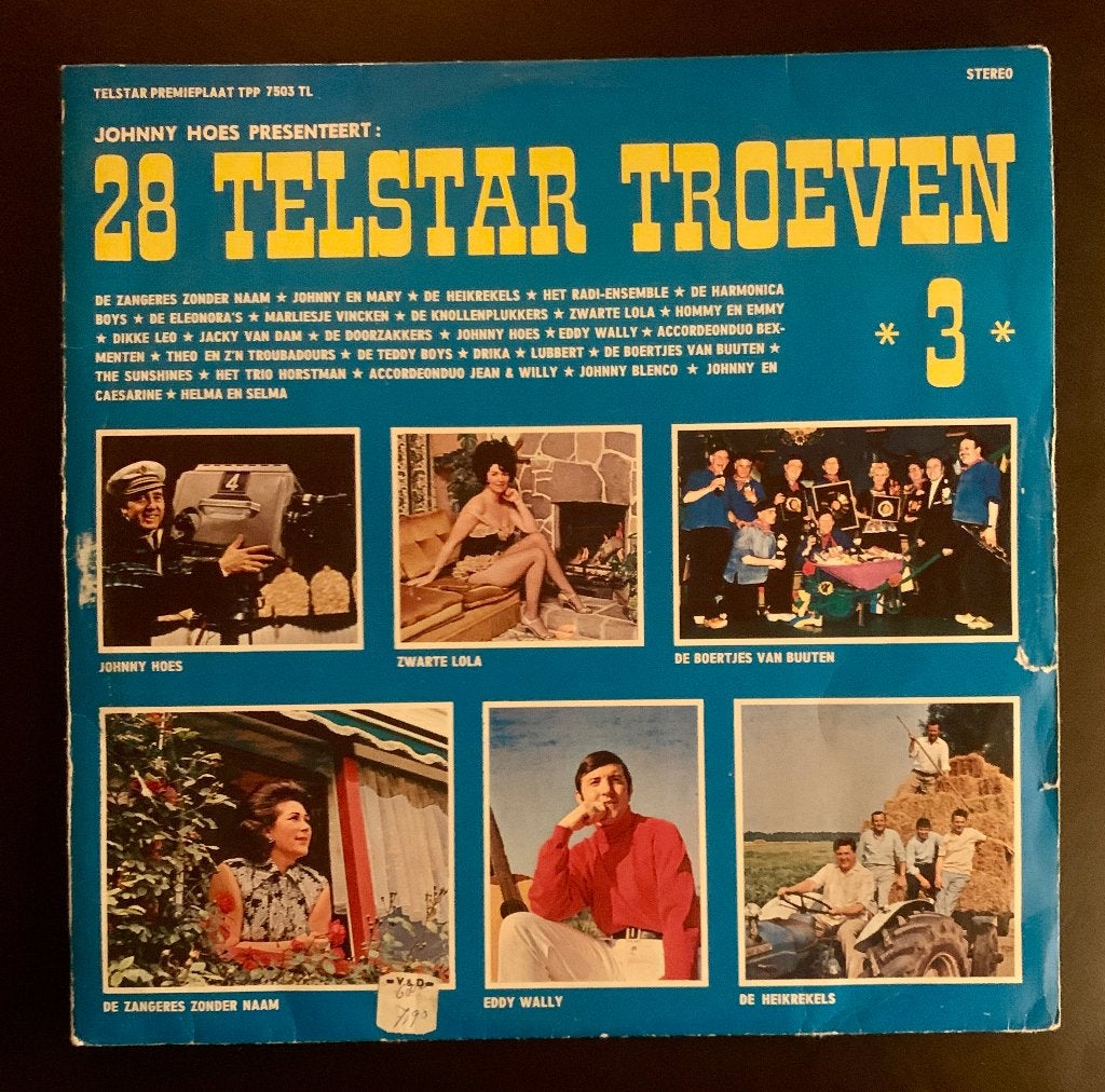LP - 28 Telstar Troeven nr 3 - premieplaat - Johnny Hoes, Ophalen of Verzenden, Gebruikt, 12 inch, Levenslied of Smartlap