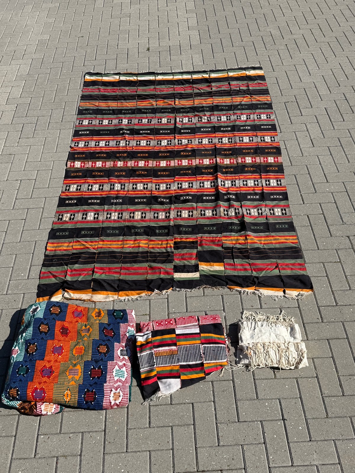 Prachtige Afrikaanse doeken (5) (Kente en Fulani), Afrika, Ophalen of Verzenden, Handgemaakt