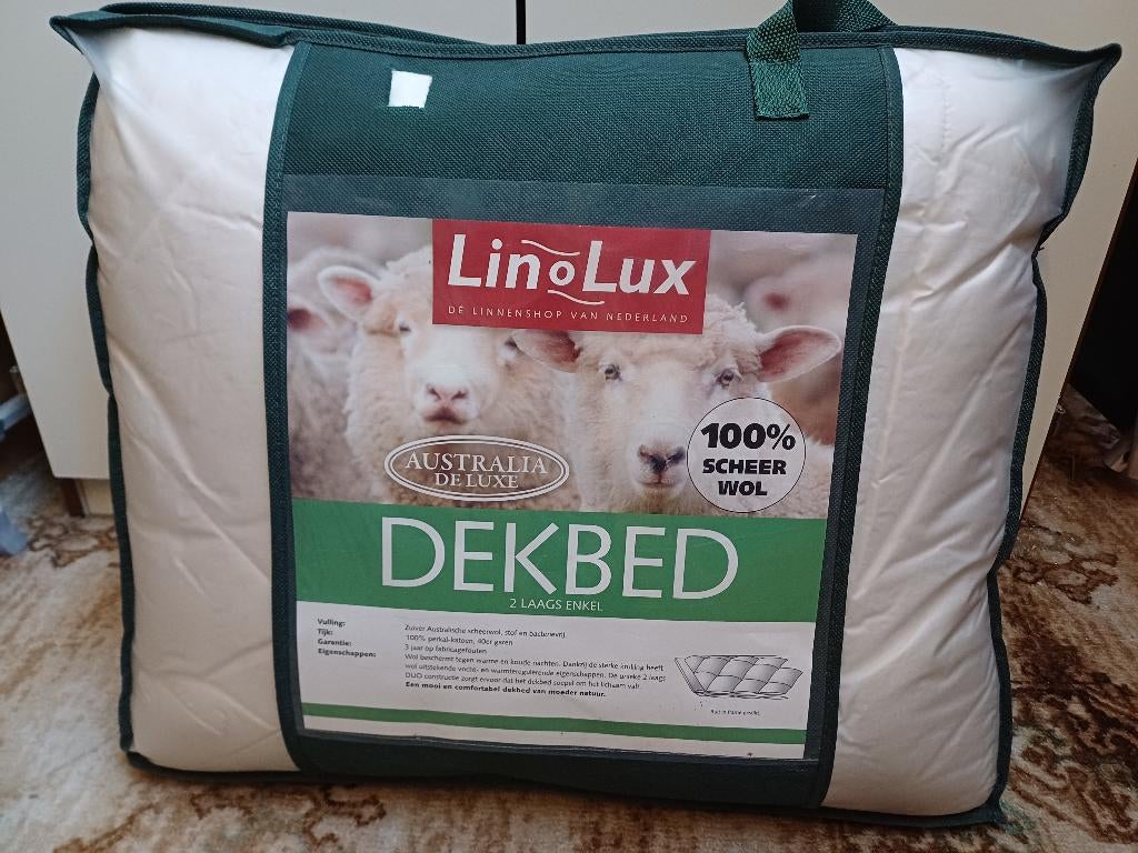 Dekbed Linolux 135 / 200 cm, Eenpersoons, Wit, Ophalen of Verzenden, Deken of Dekbed