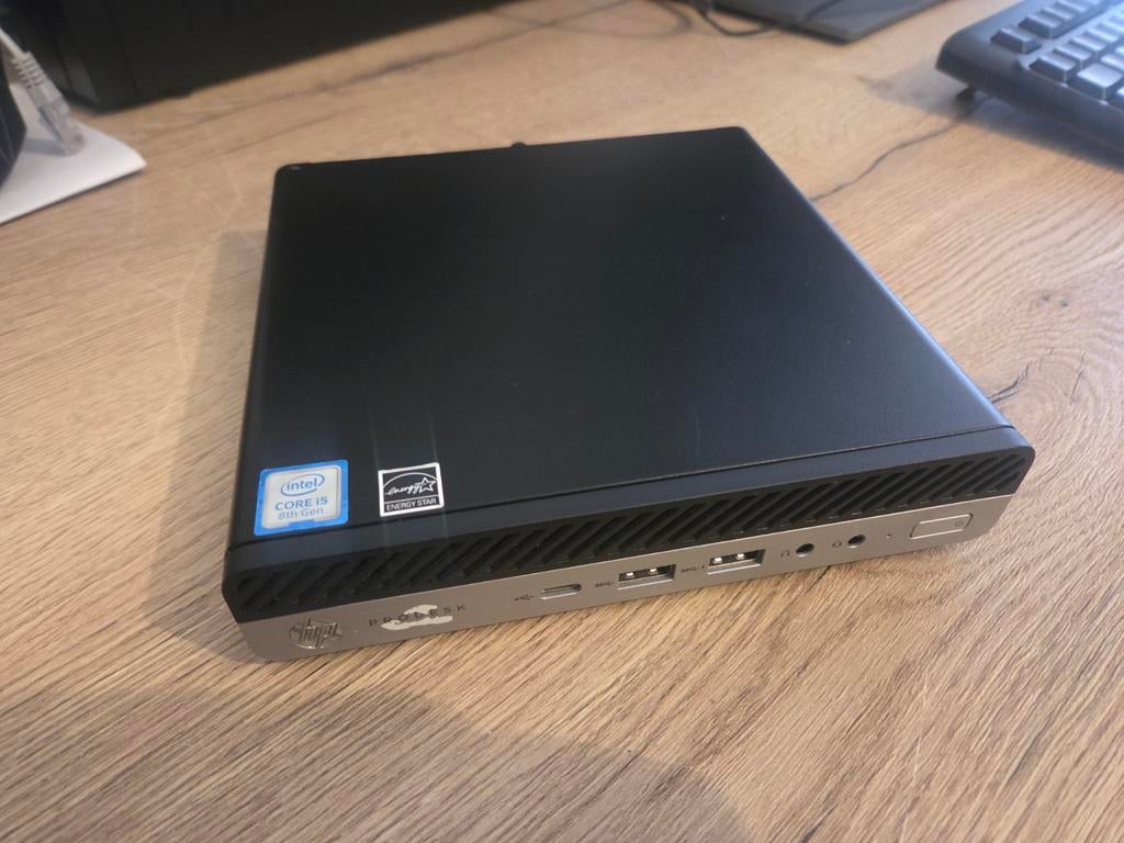 HP Prodesk Mini g4 600 i5 met Win11 en Dell 24 inch Monitor, Computers en Software, Desktop Pc's, Ophalen, Gebruikt, Met monitor