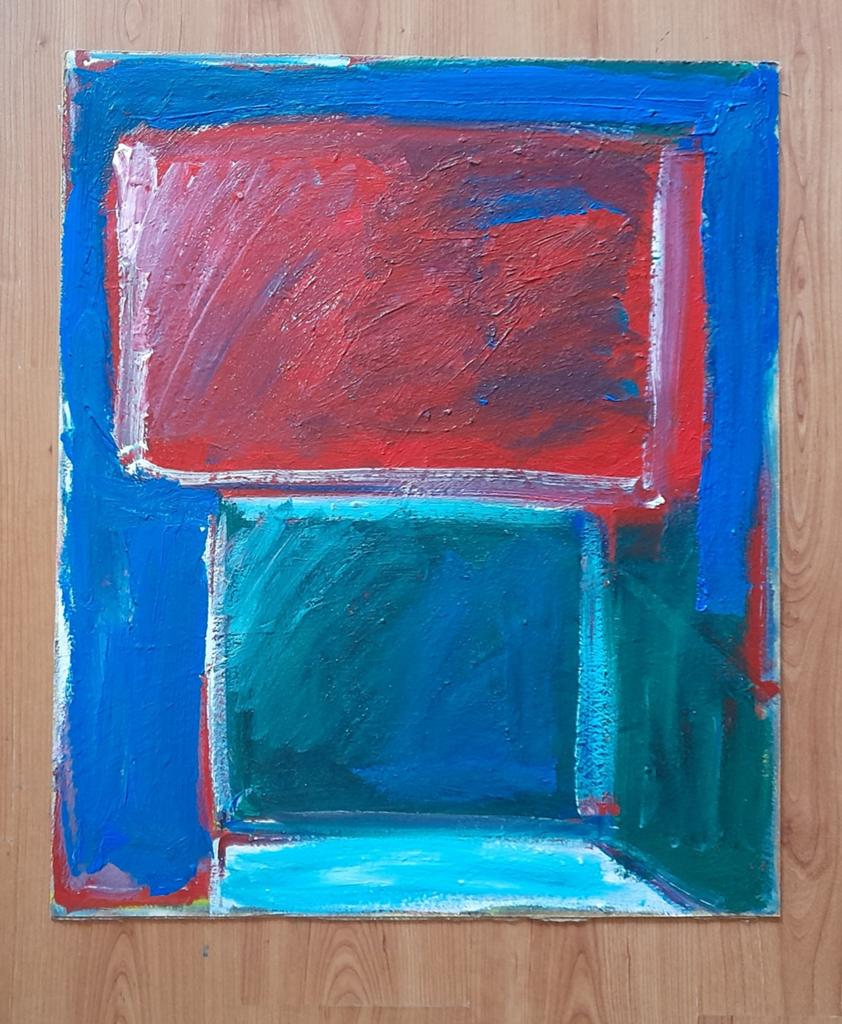 Abstract schilderij, Antiek en Kunst, Kunst | Schilderijen | Abstract, Ophalen of Verzenden