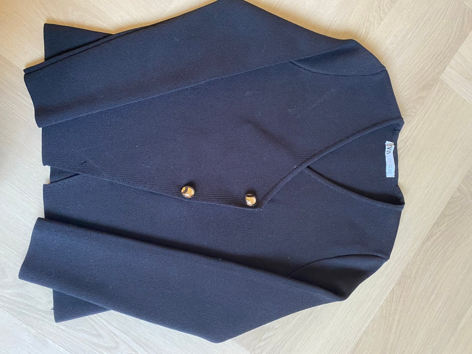 Zara Zwart Bolero Vestje Maat L met Gouden Knopen, Ophalen of Verzenden, Zo goed als nieuw, Maat 42/44 (L), Zwart