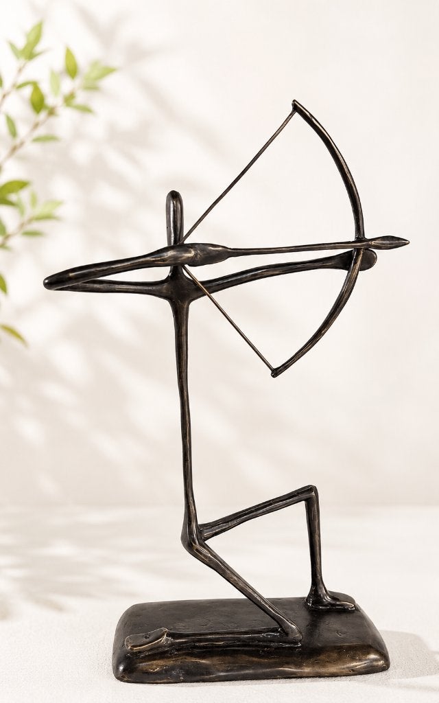 BOOGSCHUTTER / bronzen beeld, Ophalen of Verzenden, Handgemaakt, Brons, Beeld