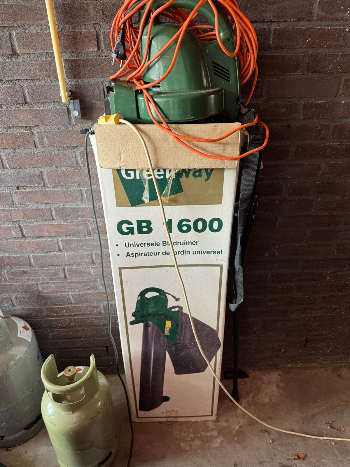 Greenway GB 1600 Universele Bladruimer, Ophalen, Gebruikt, Handgedragen, Met opvangzak