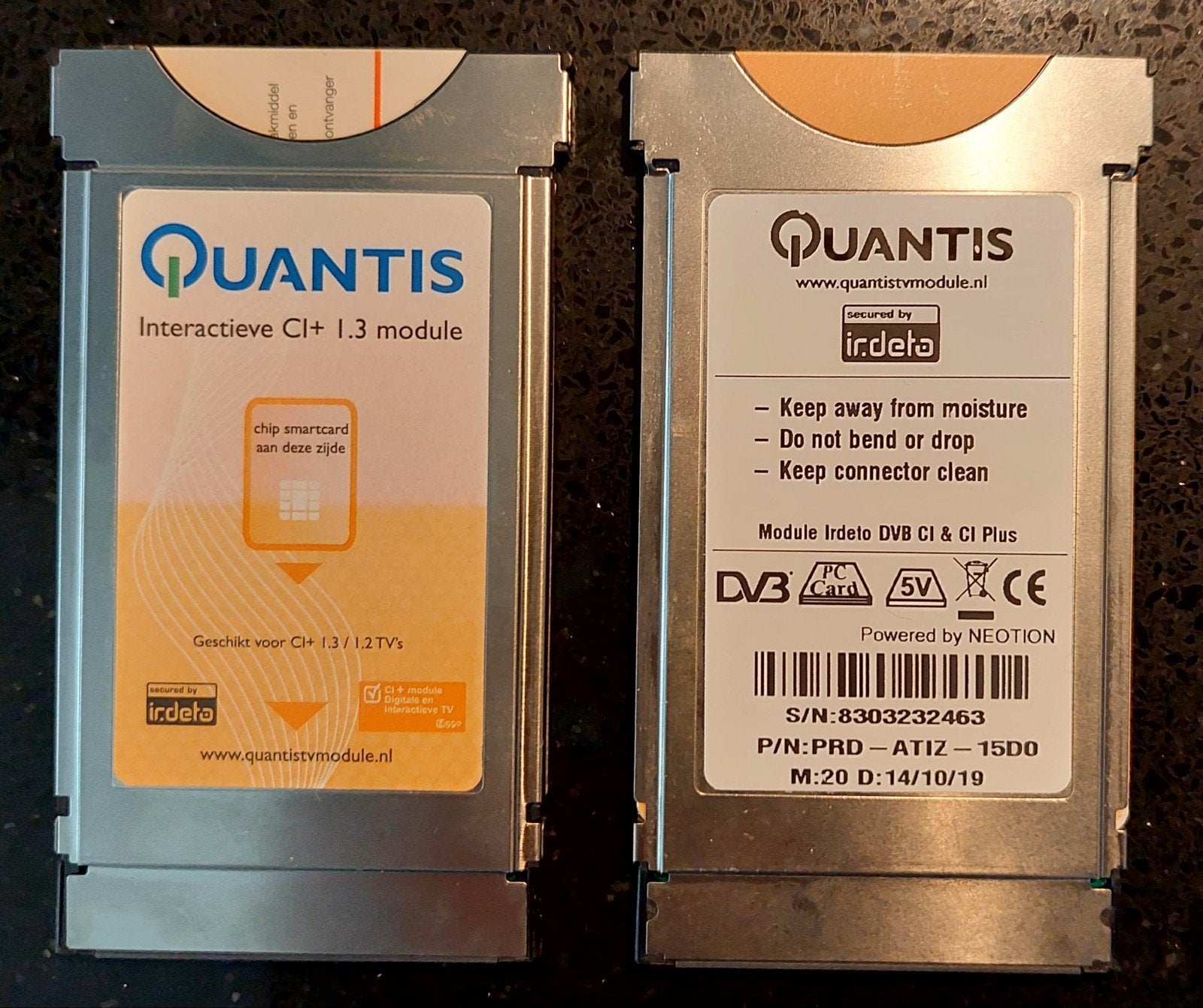 2 x Quantis CI+ module, Ophalen of Verzenden, Gebruikt