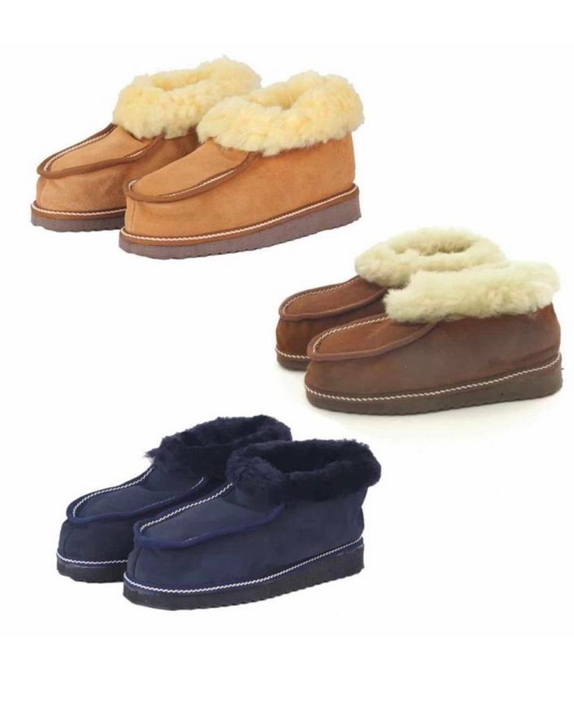 Warme Pantoffels met Wol lamsvacht sloffen met hardzool, Info@stepover-hamburg.de, Ophalen of Verzenden, Pantoffels of Sloffen