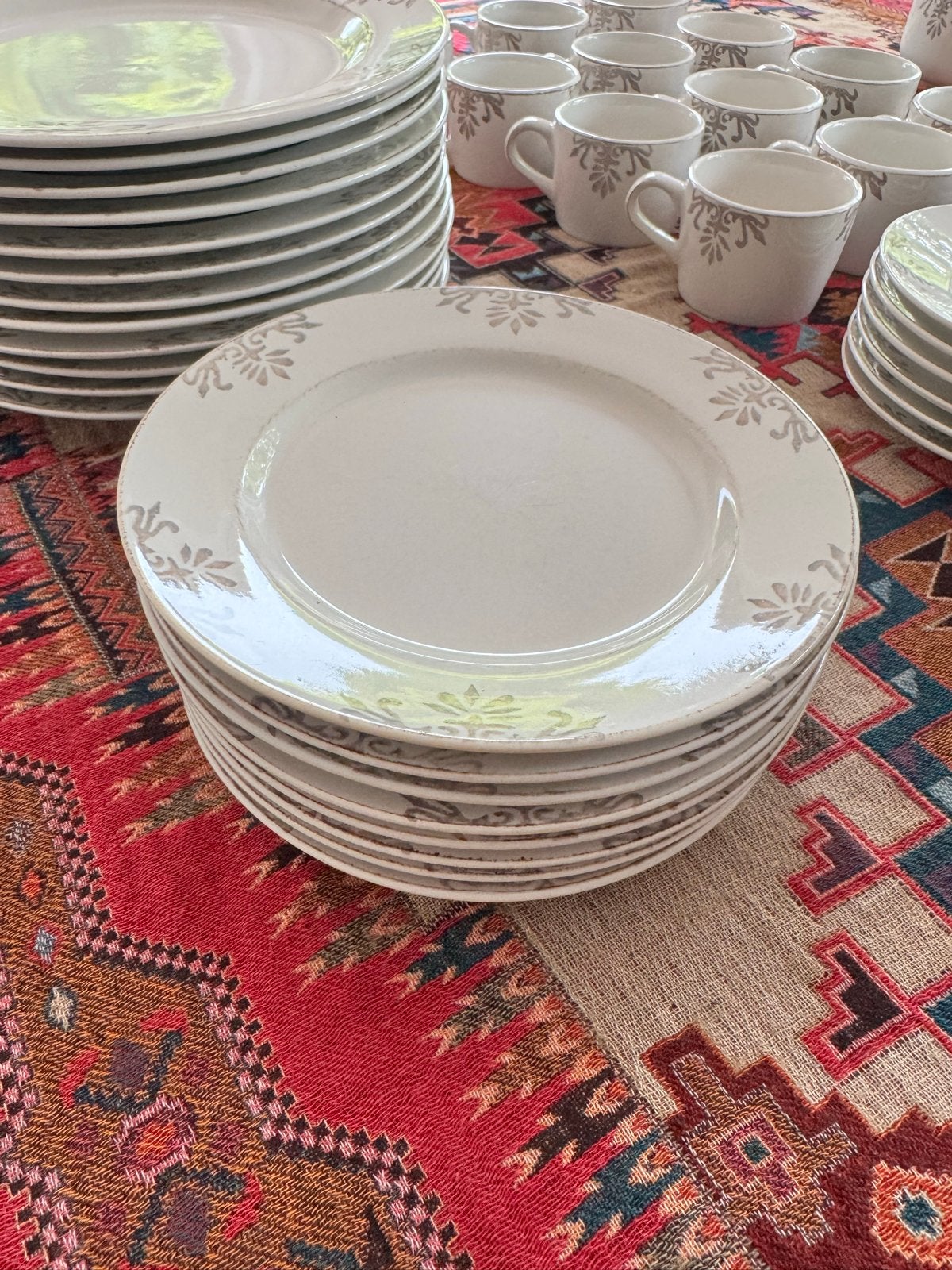 Flamant uitgebreid servies - 8 tot 12 persoons, Ophalen, Gebruikt, Overige merken, Compleet servies