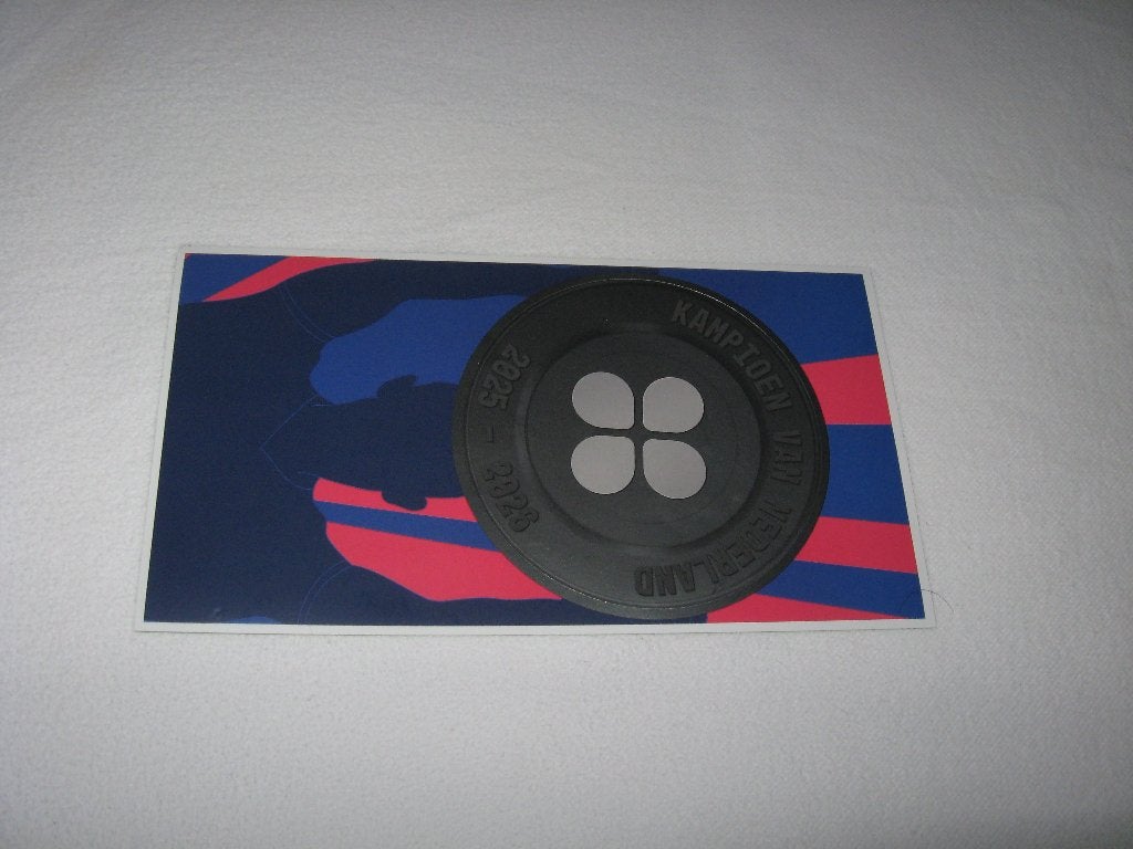 plus voetbal sticker groot KAMPIOEN VAN NEDERLAND, Plus, Ophalen of Verzenden