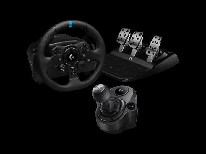 Logitech G923 met Shifter en Pedal Xbox/pc, Racestuur, Force feedback, Zo goed als nieuw, Logitech