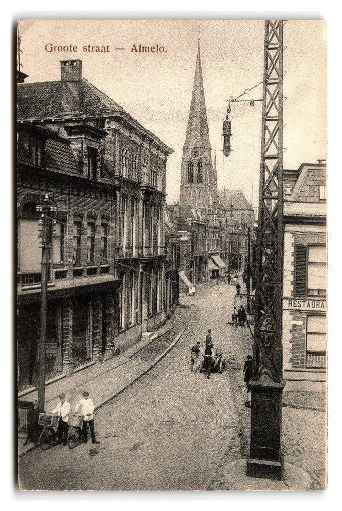Almelo, Groote straat, Verzenden, Voor 1920, Gelopen, Overijssel
