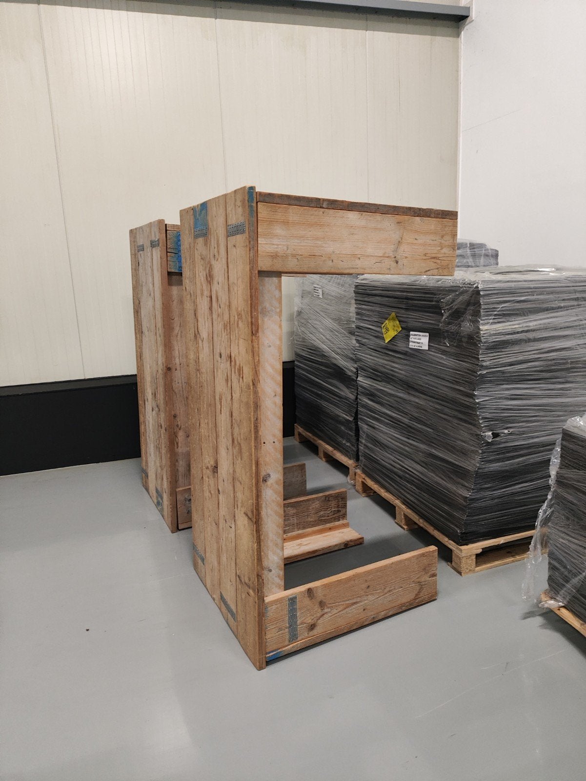 Houten tafels van steigerhout., Ophalen, Gebruikt