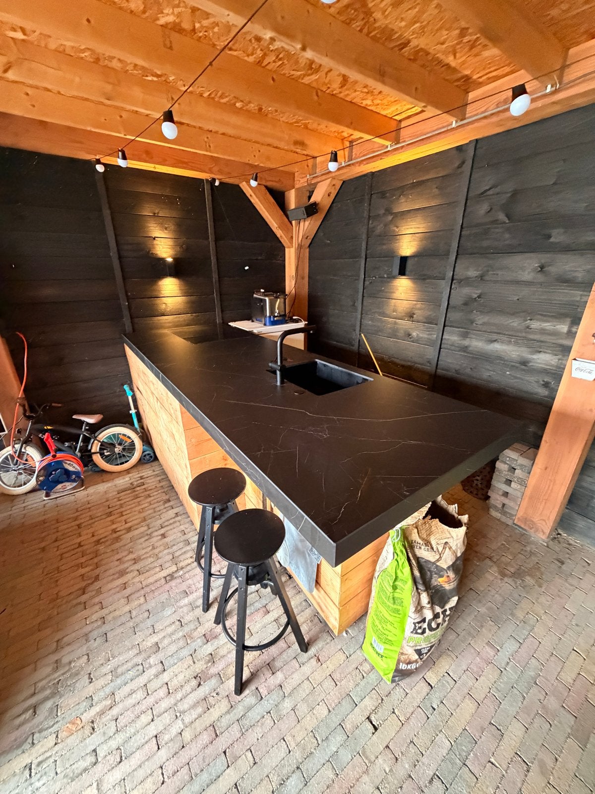 Dekton Keramisch keukenblad, Ophalen, Gebruikt, Zwart, Graniet of Steen