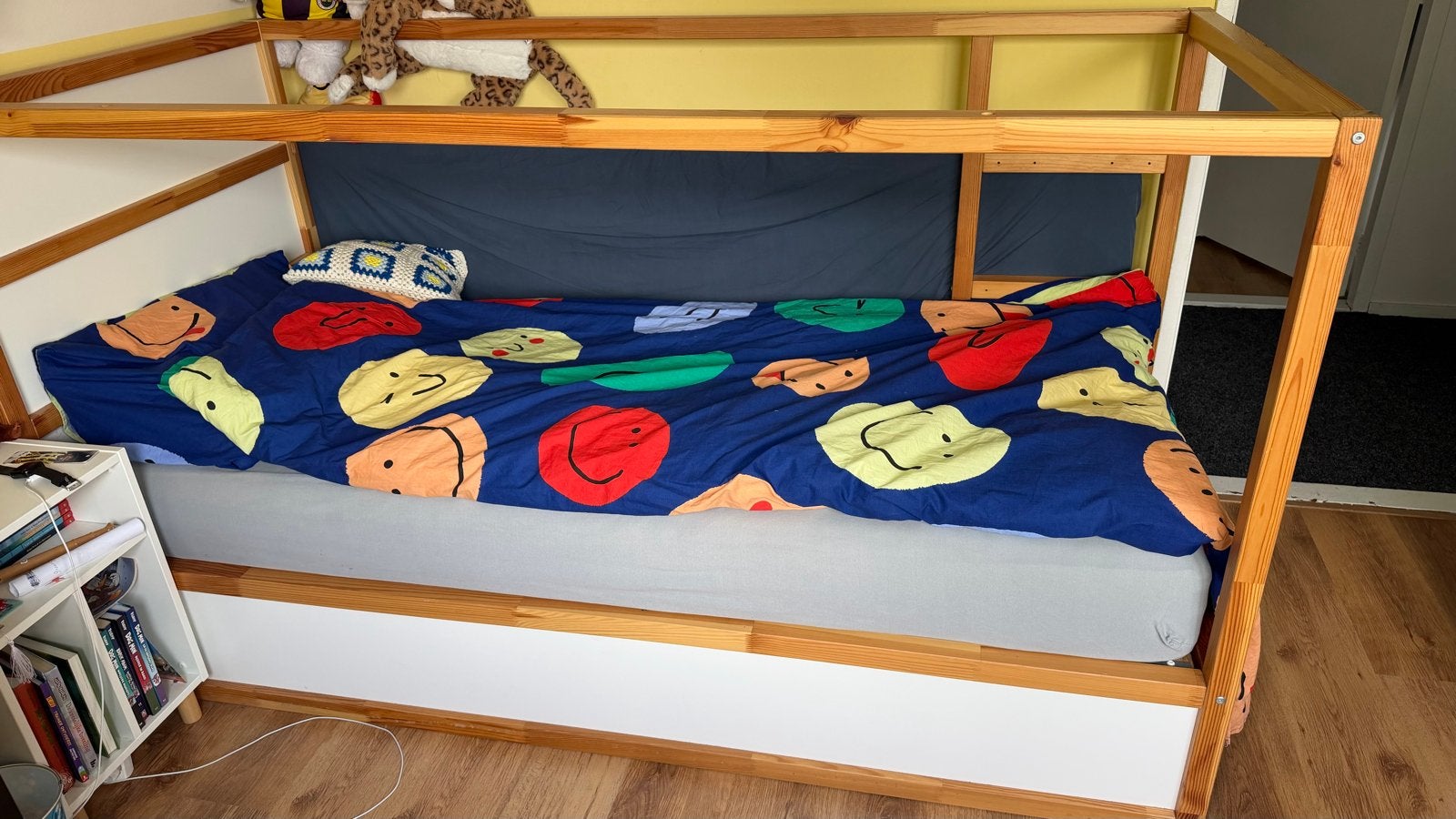 IKEA KURA omkeerbaar bed, Ophalen, 90 cm, Eenpersoons, Wit