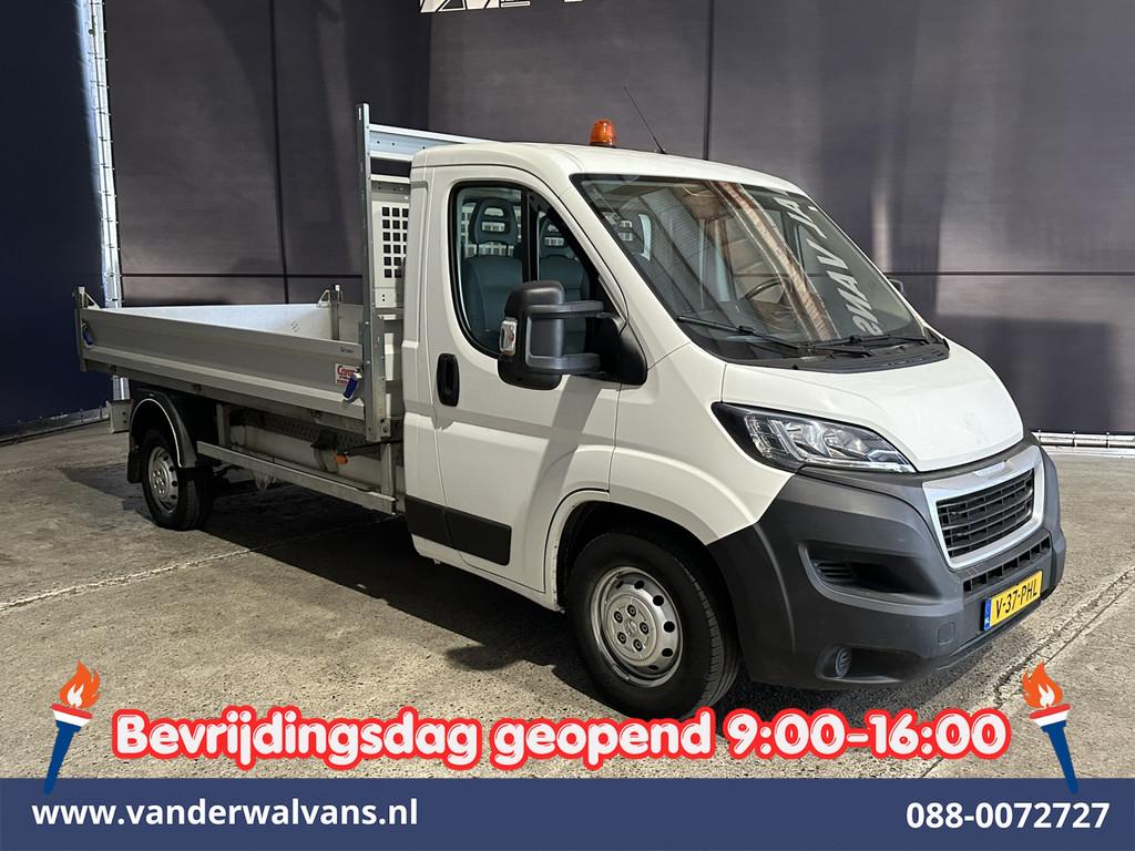 Peugeot Boxer 2.2 BlueHDi 140pk Kipper Open Laadbak Euro6 Bi, Auto's, Bestelauto's, Voorwielaandrijving, Stof, Gebruikt, 4 cilinders