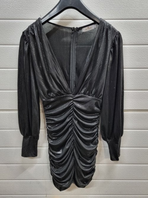 jurk zwart met glitter my queen maat S, Ophalen of Verzenden, 'T Olde Gre-j, Info@toldegrej.nl, Endepoelstraat 20f Didam