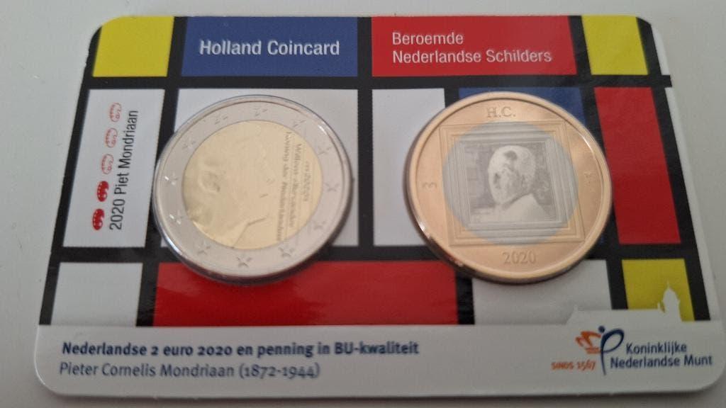 Coincard HCF 2020 - Pieter Cornelis Mondriaan - BU, Verzenden, Overige landen, 2 euro, Setje