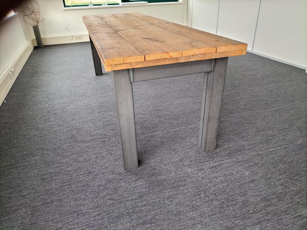massieve tafel steigerhout, Huis en Inrichting, Tafels | Eettafels, Ophalen, Overige materialen, 200 cm of meer, 50 tot 100 cm