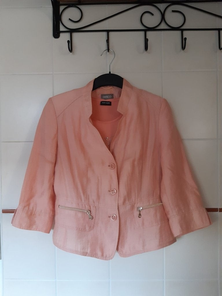 Zalmroze set: GELCO JASJE met GERRY WEBER SHIRT, maat 38, Maat 38/40 (M), Overige kleuren, Gelco, Ophalen of Verzenden