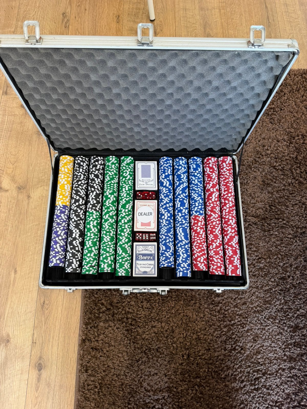 Complete pokerset met aluminium koffer, Ophalen of Verzenden, Zo goed als nieuw