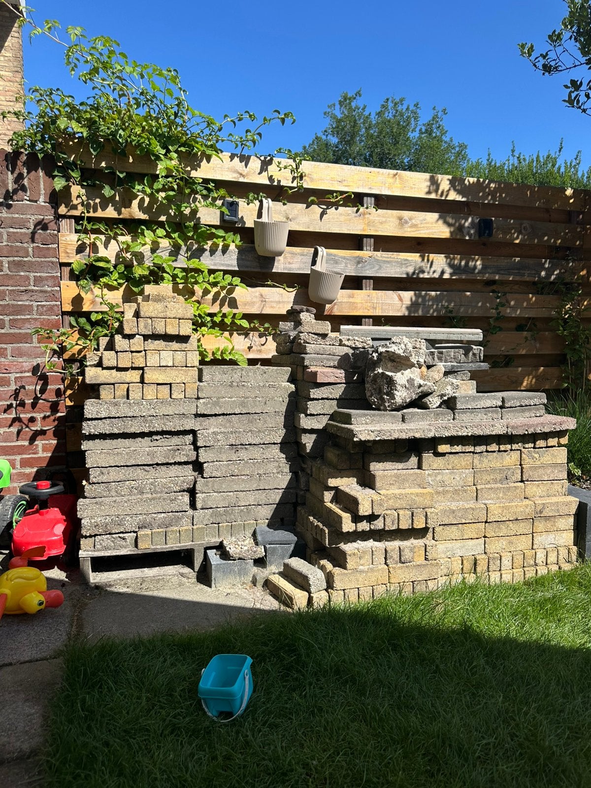 GRATIS! Afhalen, Tuin en Terras, Tegels en Klinkers, Ophalen, Gebruikt, Beton, Klinkers