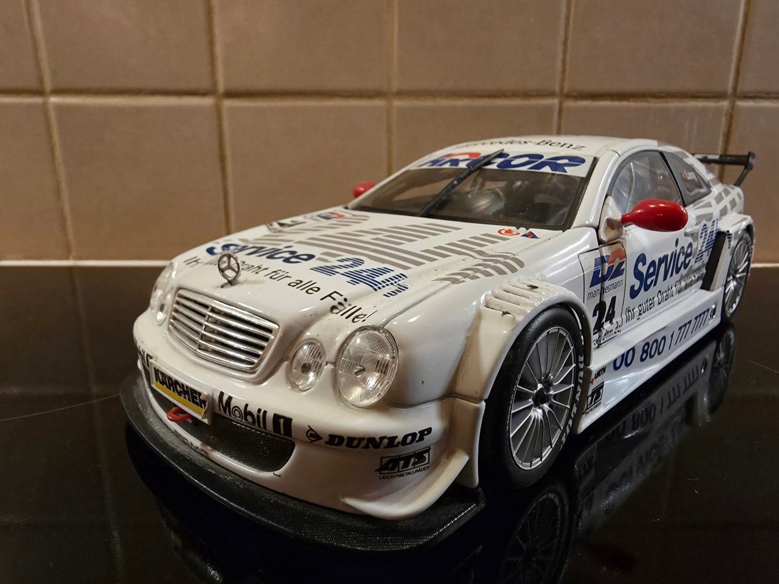 Mercedes Benz CLK-DTM 2000, Ophalen of Verzenden, Zo goed als nieuw, Auto, Maisto