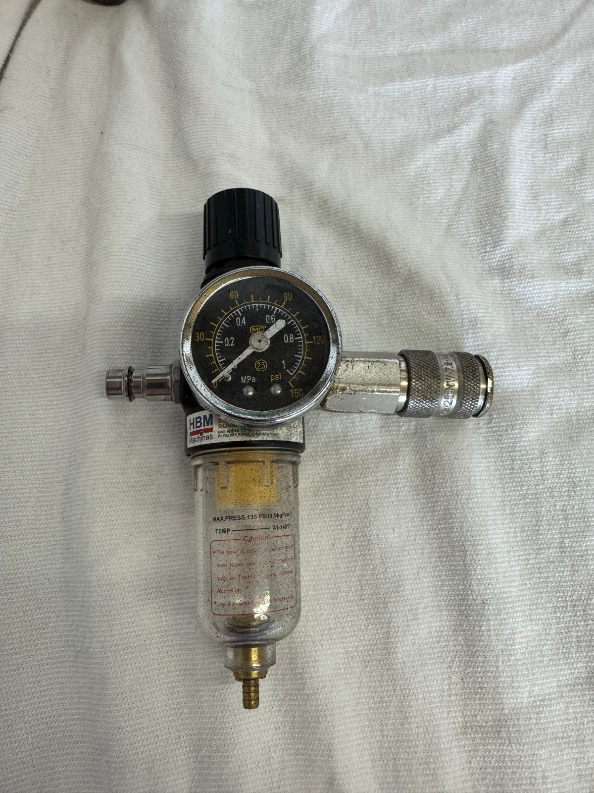 HBM Olievernevelaar Model 2 - Drukregelaar met manometer, Minder dan 25 liter, Ophalen of Verzenden, Gebruikt, Minder dan 200 liter/min