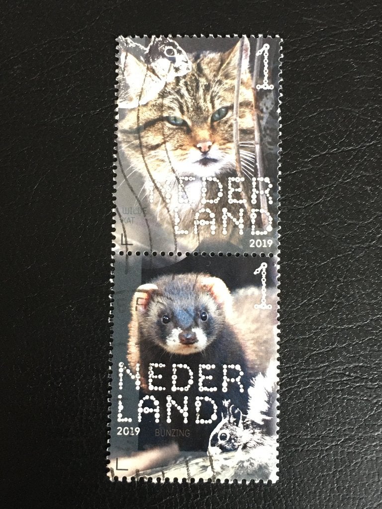 2792 Nederland 2019 NVPH 3711 + 3716 Zoogdieren - gestempeld, Ophalen of Verzenden, Na 1940, Gestempeld