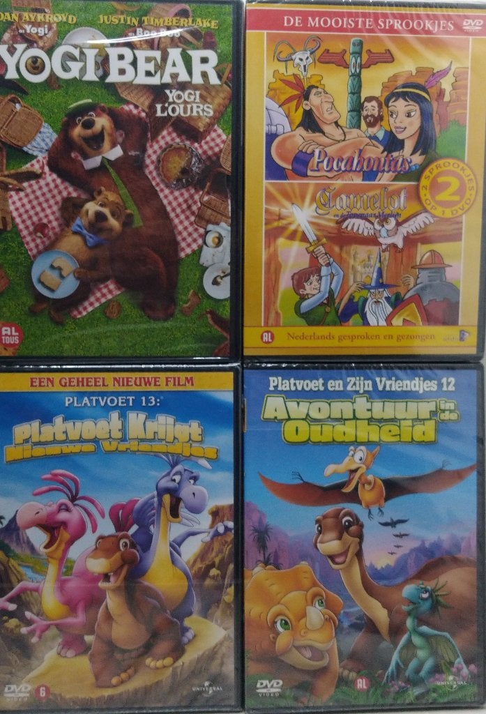 Yogibear, Pocahontas/Camelot, Platvoet 12, Platvoet 13, Vanaf 6 jaar, Ophalen of Verzenden, Nieuw in verpakking