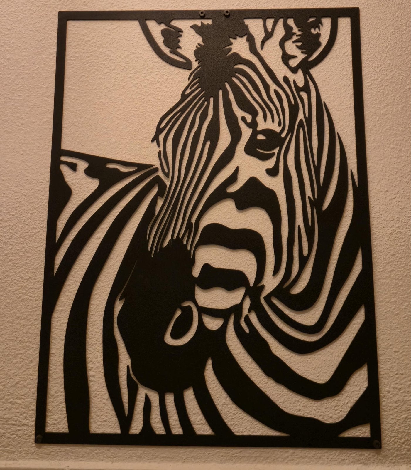 Metalen wanddecoratie Zebra - Modern en stijlvol, Ophalen, Metaal, Wandsculptuur, Gebruikt