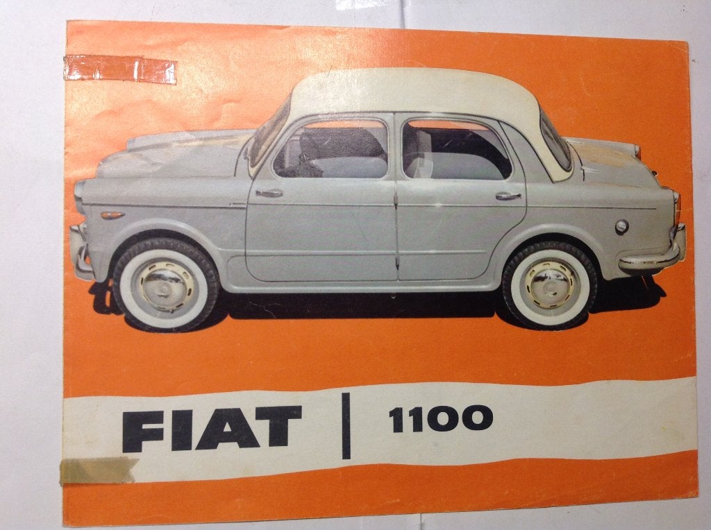 Fiat 1100 en 1100 Familiale folder NED 6 blz 1957, Ophalen of Verzenden, Zo goed als nieuw, Overige merken
