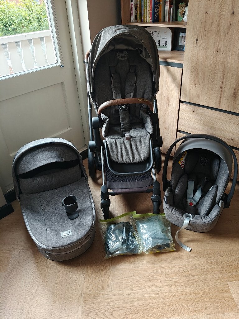 Cybex e-priam 2 kinderwagenset, Gebruikt, Combiwagen, Verstelbare duwstang, Ophalen