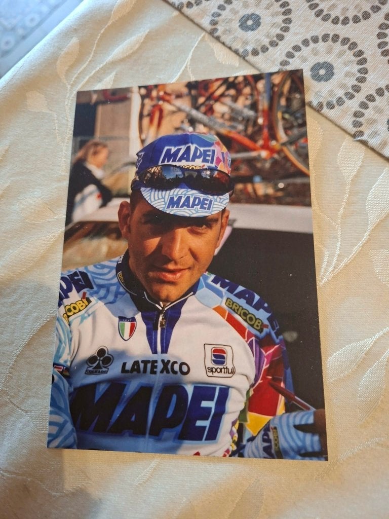 Foto (Repro) Franco Ballerini / Mapei, Verzenden, Zo goed als nieuw, Overige sporten, Poster, Plaatje of Sticker