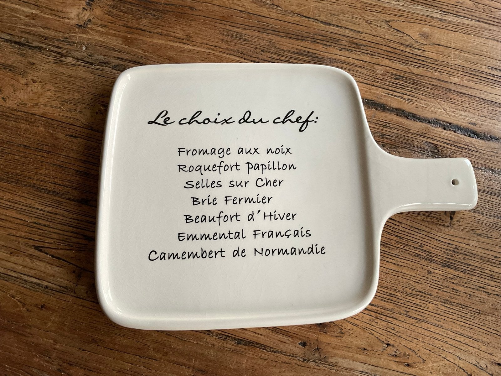 Riviera Maison Serveerschaal "Le choix du chef" 22-32cm, Ophalen of Verzenden, Zo goed als nieuw, Keramiek, Schaal of Schalen